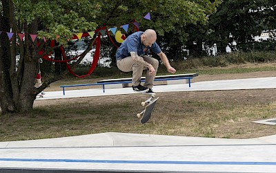 Skater auf der Bahn