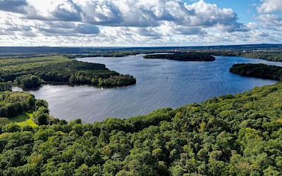 Haltern reservoir aerial view