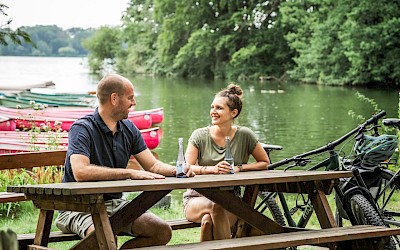 Picnic area by the lake